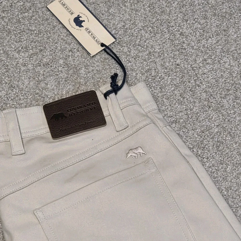 ONWARD RESERVE Mens Classic Five Pocket Pant Stone Sz 30x32 NWT $158 Preppy